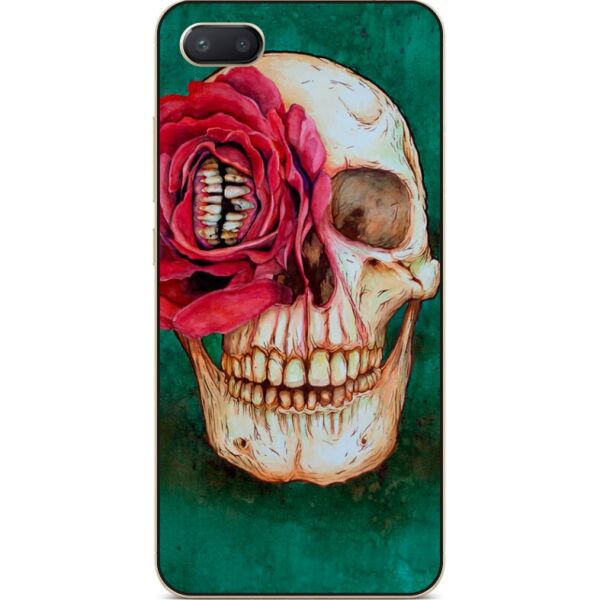 

Силиконовый бампер Candy для iphone 7 Plus с рисунком Череп с цветком