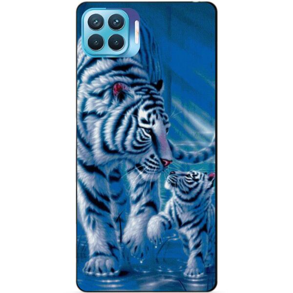 

Силиконовый бампер чехол Candy для Oppo Reno 4 Lite с рисунком Тигр