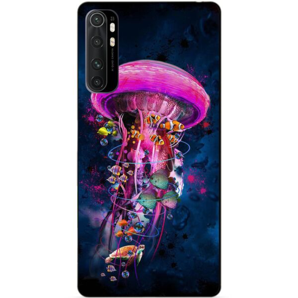 

Силиконовый бампер чехол Candy для Xiaomi Mi Note 10 Lite с рисунком Медуза