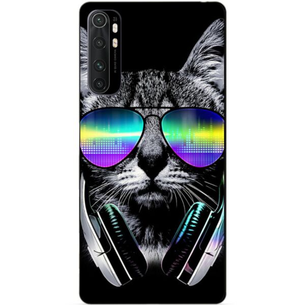

Силиконовый бампер чехол Candy для Xiaomi Mi Note 10 Lite с рисунком Музыкальный кот