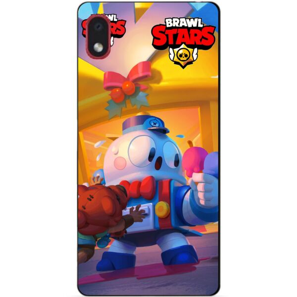 

Силиконовый бампер чехол Candy для Samsung A01 Core Brawl Stars Веселые каникулы Лу