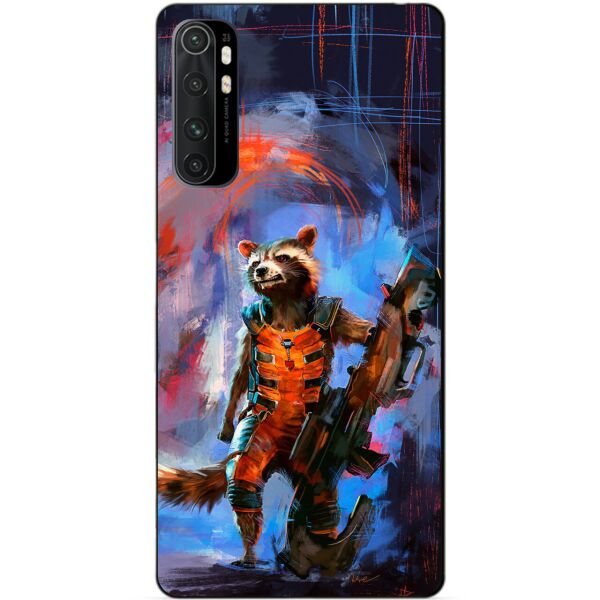 

Силиконовый бампер чехол Candy для Xiaomi Mi Note 10 Lite с рисунком Реактивный енот