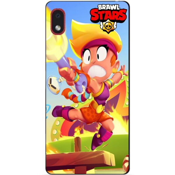 

Силиконовый бампер чехол Candy для Samsung A01 Core Brawl Stars Огненная Амбер