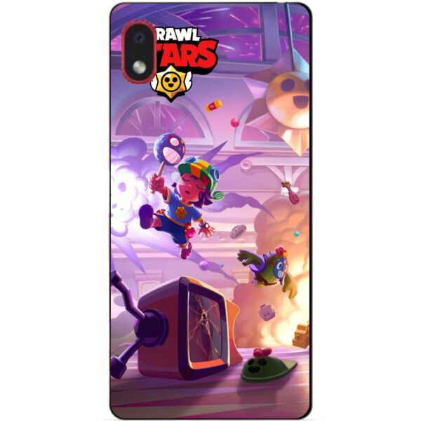

Силиконовый бампер чехол Candy для Samsung A01 Core Brawl Stars Парк старр Сэнди
