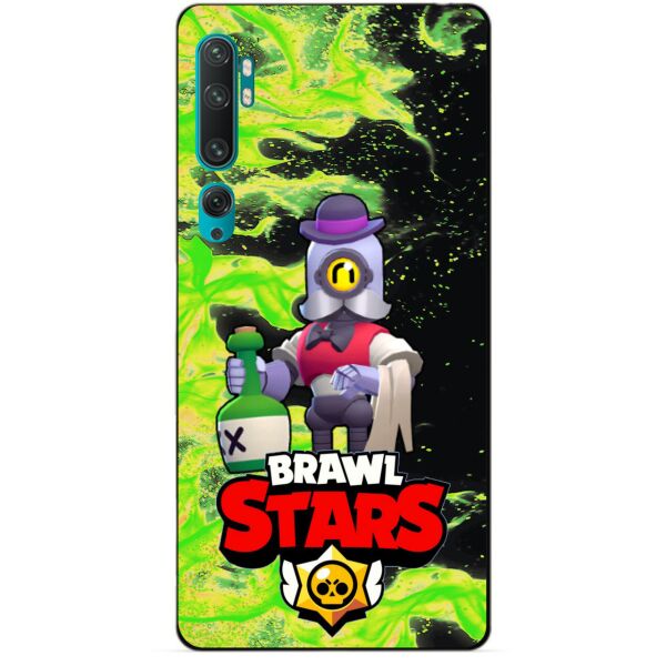 

Силиконовый бампер чехол Candy для Xiaomi Mi Note 10 с Героем Brawl Stars Барли