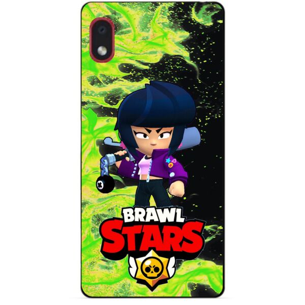 

Силиконовый бампер чехол Candy для Samsung A01 Core с героем Brawl Stars Биби