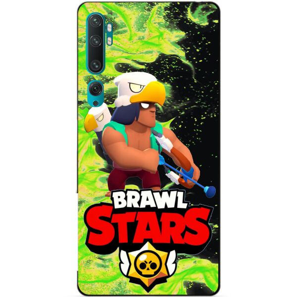 

Силиконовый бампер чехол Candy для Xiaomi Mi Note 10 с Героем Brawl Stars Бо