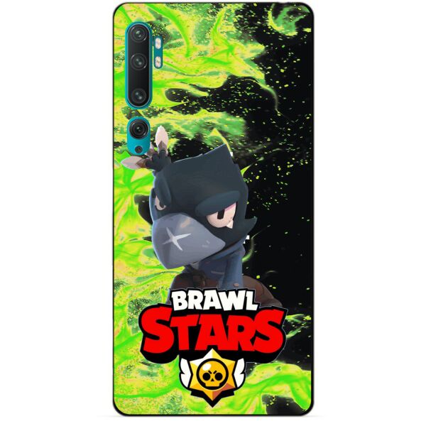 

Силиконовый бампер чехол Candy для Xiaomi Mi Note 10 с Героем Brawl Stars Ворон