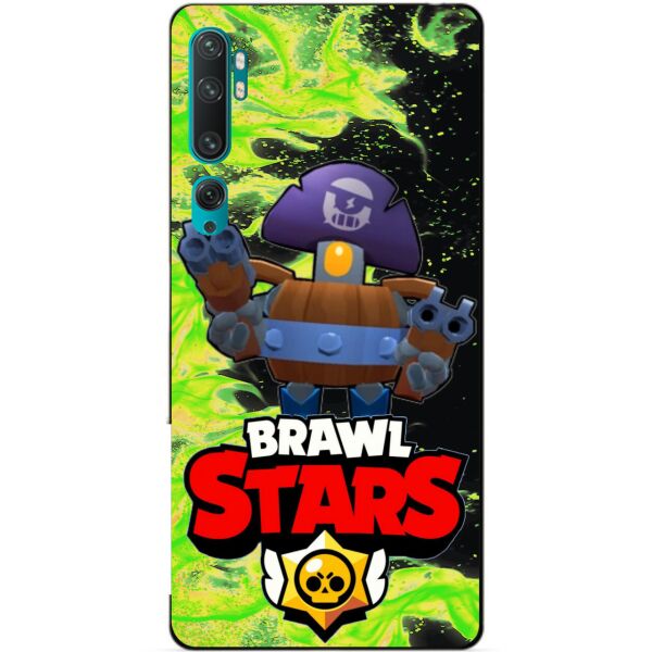 

Силиконовый бампер чехол Candy для Xiaomi Mi Note 10 с Героем Brawl Stars Деррил