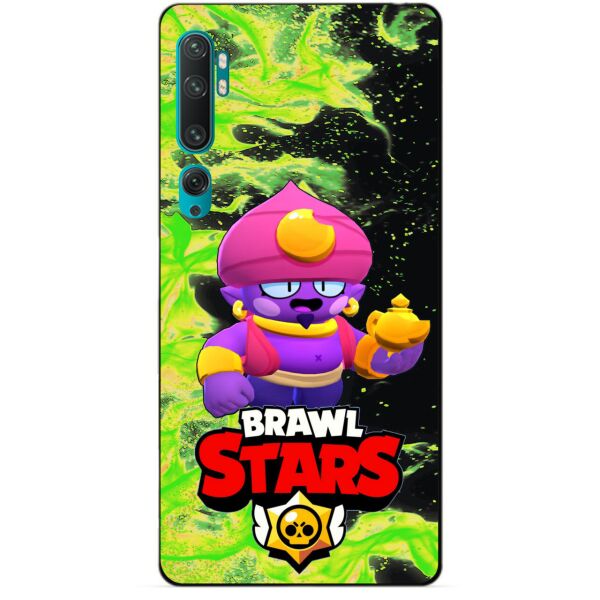 

Силиконовый бампер чехол Candy для Xiaomi Mi Note 10 с Героем Brawl Stars Джин
