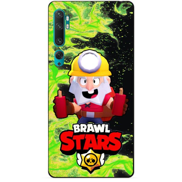 

Силиконовый бампер чехол Candy для Xiaomi Mi Note 10 с Героем Brawl Stars Динамайк