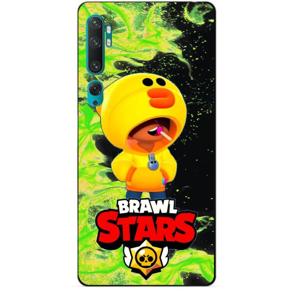

Силиконовый бампер чехол Candy для Xiaomi Mi Note 10 с Героем Brawl Stars Леон утка