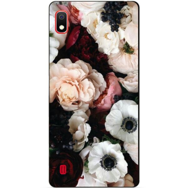 

Чехол силиконовый Candy для Samsung A10 2019 Galaxy A105f с рисунком Белые маки