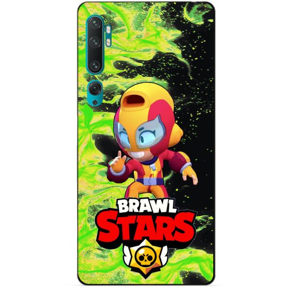 

Силиконовый бампер чехол Candy для Xiaomi Mi Note 10 с Героем Brawl Stars Макс