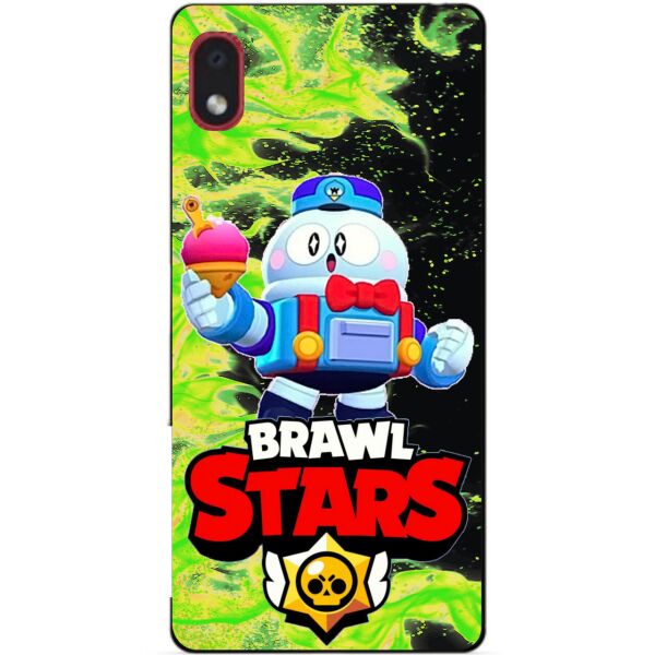 

Силиконовый бампер чехол Candy для Samsung A01 Core с героем Brawl Stars Лу