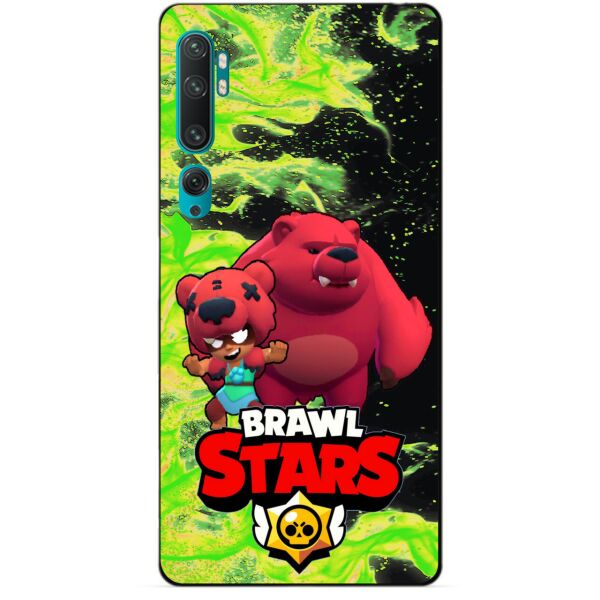 

Силиконовый бампер чехол Candy для Xiaomi Mi Note 10 с Героем Brawl Stars Нита Мишка