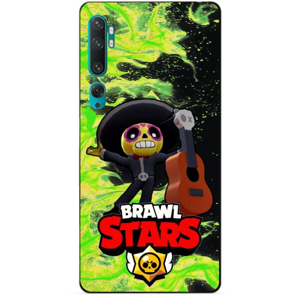 

Силиконовый бампер чехол Candy для Xiaomi Mi Note 10 с Героем Brawl Stars Поко