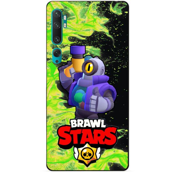 

Силиконовый бампер чехол Candy для Xiaomi Mi Note 10 с Героем Brawl Stars Рико