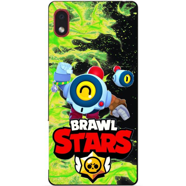 

Силиконовый бампер чехол Candy для Samsung A01 Core с героем Brawl Stars Нани