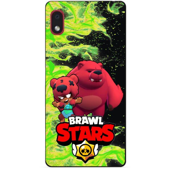 

Силиконовый бампер чехол Candy для Samsung A01 Core с героем Brawl Stars Нита Мишка