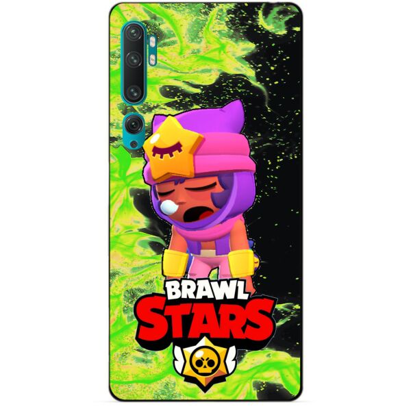 

Силиконовый бампер чехол Candy для Xiaomi Mi Note 10 с Героем Brawl Stars Сэнди
