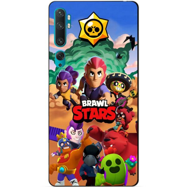 

Силиконовый бампер чехол Candy для Xiaomi Mi Note 10 с рисунком Brawl Stars