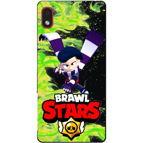 

Силиконовый бампер чехол Candy для Samsung A01 Core с героем Brawl Stars Эдгар
