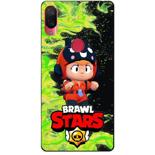 

Силиконовый бампер чехол Candy для Xiaomi Mi Play с Героем Brawl Stars Беа снайпер