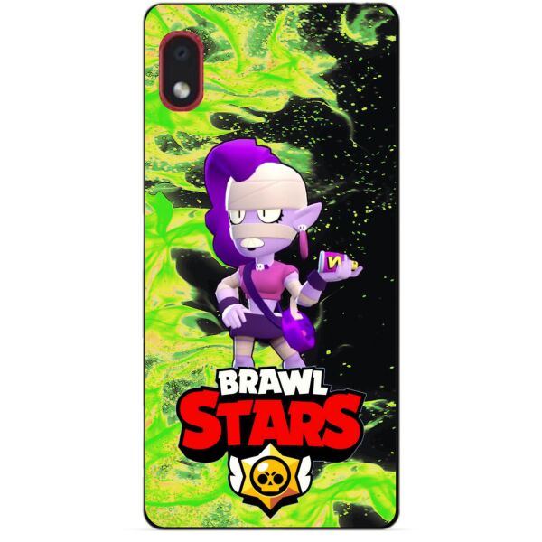 

Силиконовый бампер чехол Candy для Samsung A01 Core с героем Brawl Stars Эмз