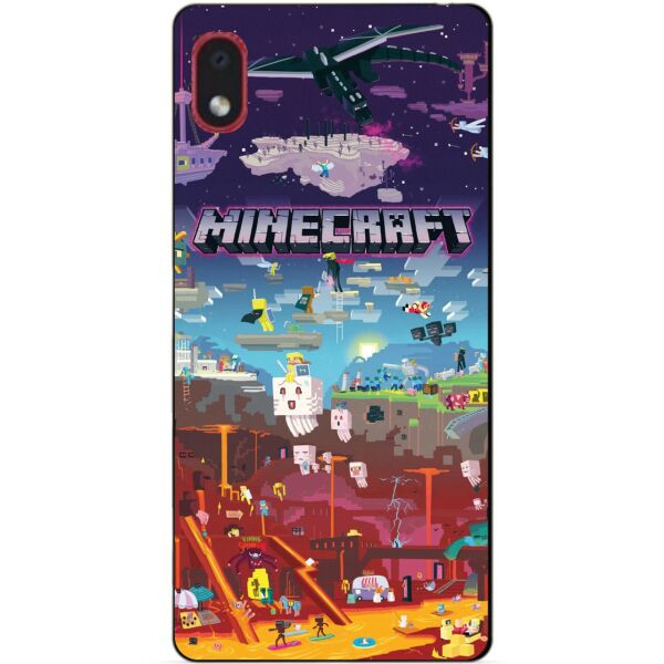 

Силиконовый бампер чехол Candy для Samsung A01 Core с игрой Minecraft