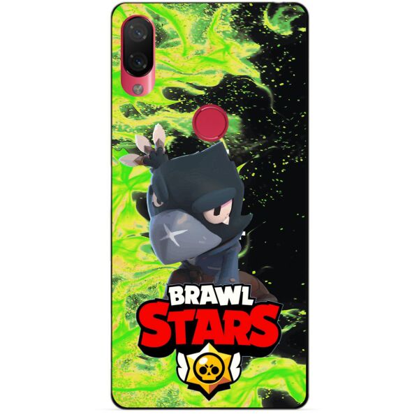 

Силиконовый бампер чехол Candy для Xiaomi Mi Play с Героем Brawl Stars Ворон