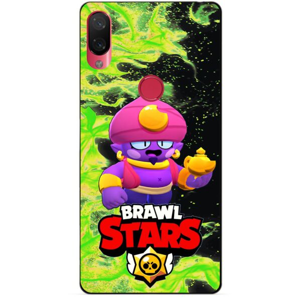 

Силиконовый бампер чехол Candy для Xiaomi Mi Play с Героем Brawl Stars Джин