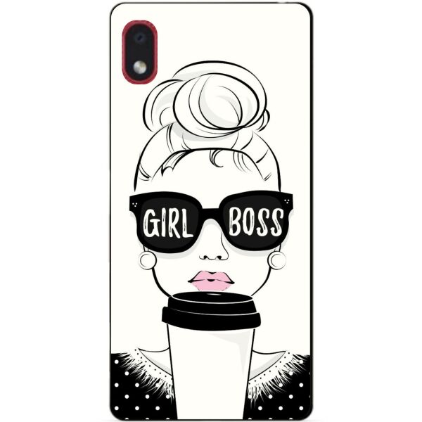 

Силиконовый бампер чехол Candy для Samsung A01 Core с рисунком Girl Boss