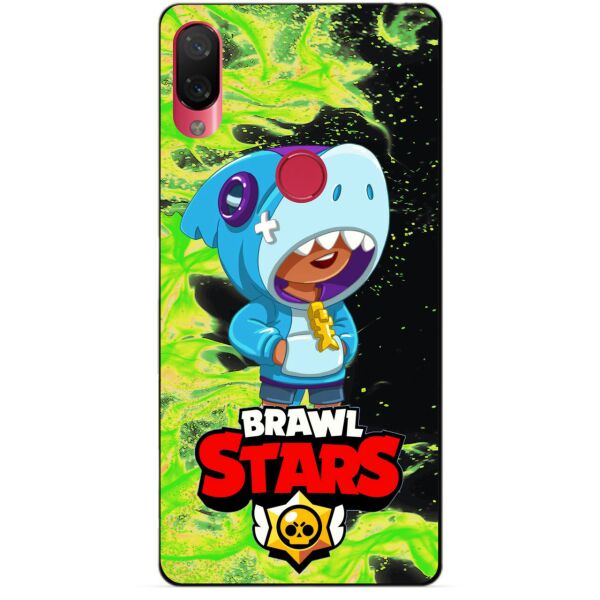 

Силиконовый бампер чехол Candy для Xiaomi Mi Play с Героем Brawl Stars Леон акула
