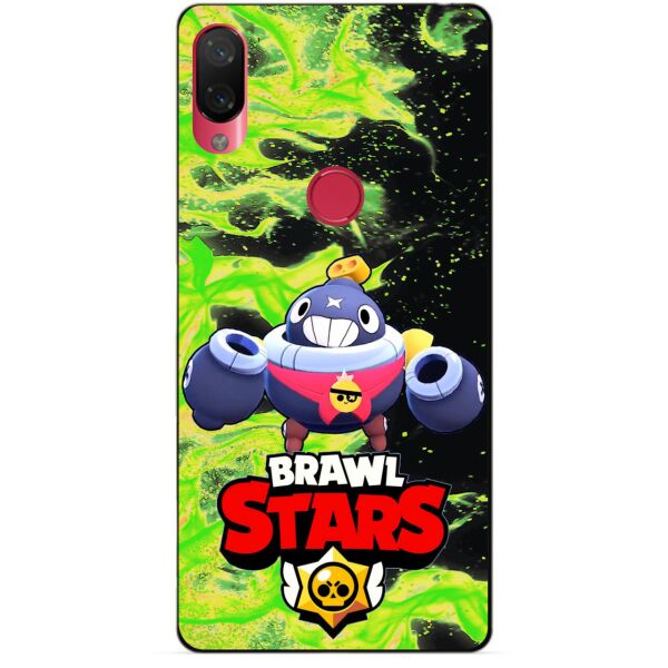 

Силиконовый бампер чехол Candy для Xiaomi Mi Play с Героем Brawl Stars Тик