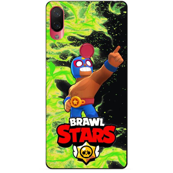 

Силиконовый бампер чехол Candy для Xiaomi Mi Play с Героем Brawl Stars Эль Примо