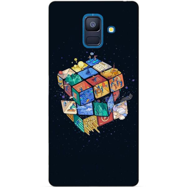 

Силиконовый бампер Candy для Samsung A6 2018 с рисунком Кубик Рубика