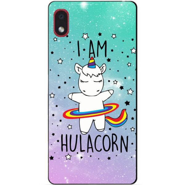 

Силиконовый бампер чехол Candy для Samsung A01 Core с рисунком Единорог