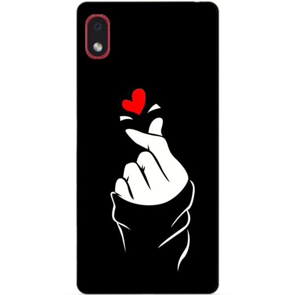 

Силиконовый бампер чехол Candy для Samsung A01 Core с рисунком Знак любви