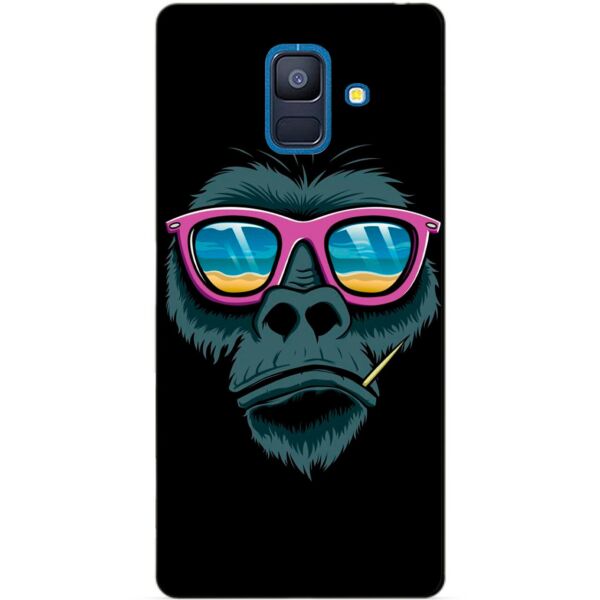 

Силиконовый бампер Candy для Samsung A6 2018 с рисунком Обезьяна в очках