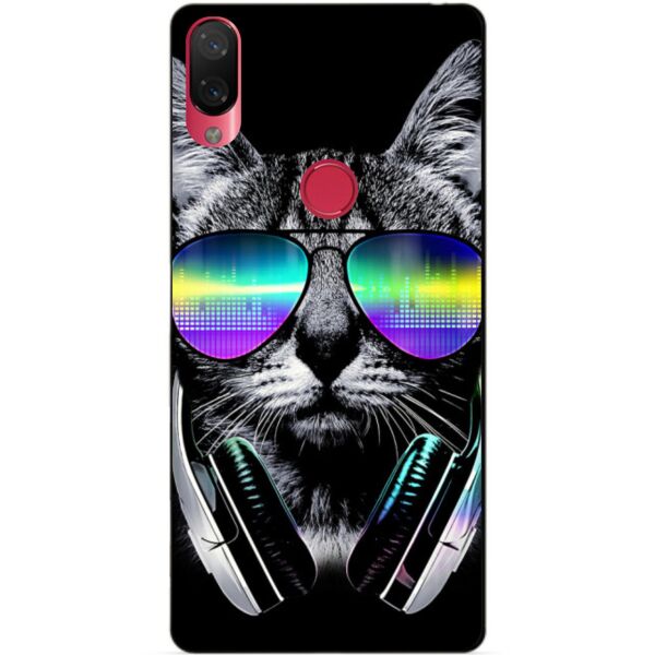

Силиконовый бампер чехол Candy для Xiaomi Mi Play с рисунком Музыкальный кот