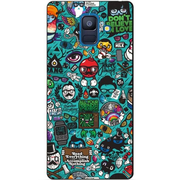 

Силиконовый бампер Candy для Samsung A6 2018 с рисунком Стикеры