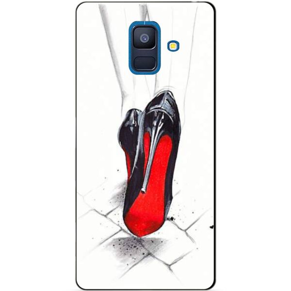 

Силиконовый бампер Candy для Samsung A6 2018 с рисунком Туфли