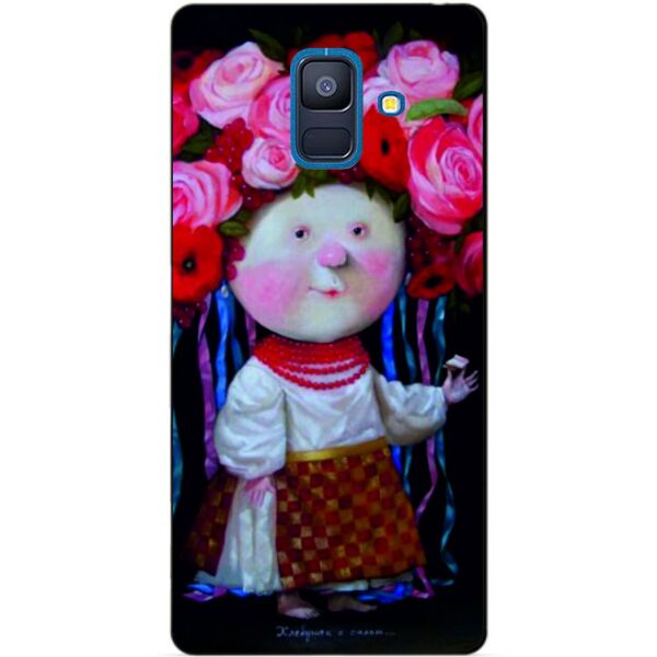 

Силиконовый бампер Candy для Samsung A6 2018 с рисунком Украиночка