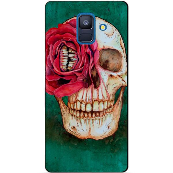 

Силиконовый бампер Candy для Samsung A6 2018 с рисунком Череп с цветком