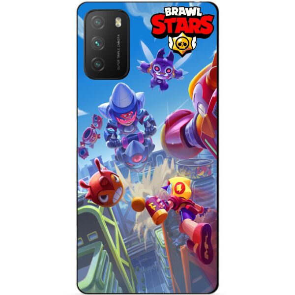 

Силиконовый бампер чехол Candy для Xiaomi Poco M3 Бравл Старс Лето с Монстрами