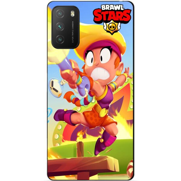 

Силиконовый бампер чехол Candy для Xiaomi Poco M3 Бравл Старс Огненная Амбер