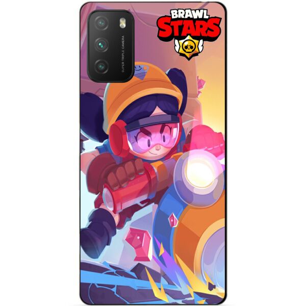 

Силиконовый бампер чехол Candy для Xiaomi Poco M3 Бравл Старс Осада Джеки
