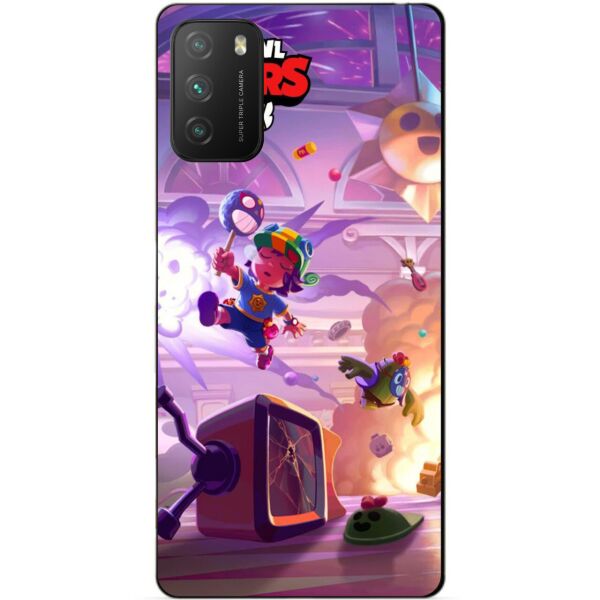

Силиконовый бампер чехол Candy для Xiaomi Poco M3 Бравл Старс Парк старр Сэнди