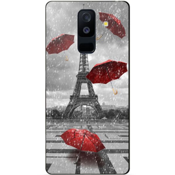 

Силиконовый бампер Candy для Samsung A6 Plus с рисунком Дождь в Париже